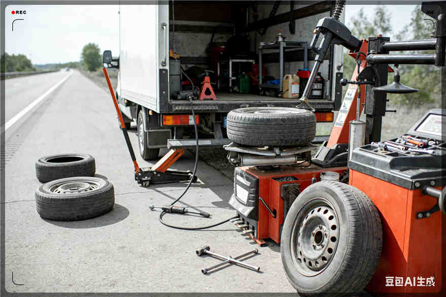 资中扎胎道路救援-流动补胎